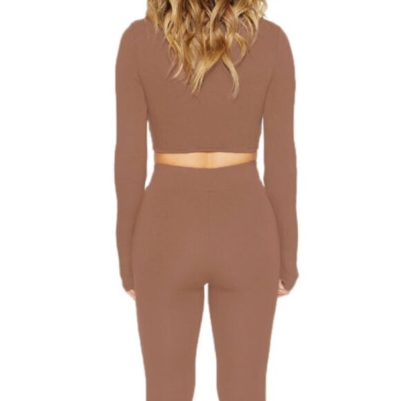 Naked Wardrobe Tan Capri Leggings *NWT* - Picture 2 of 6